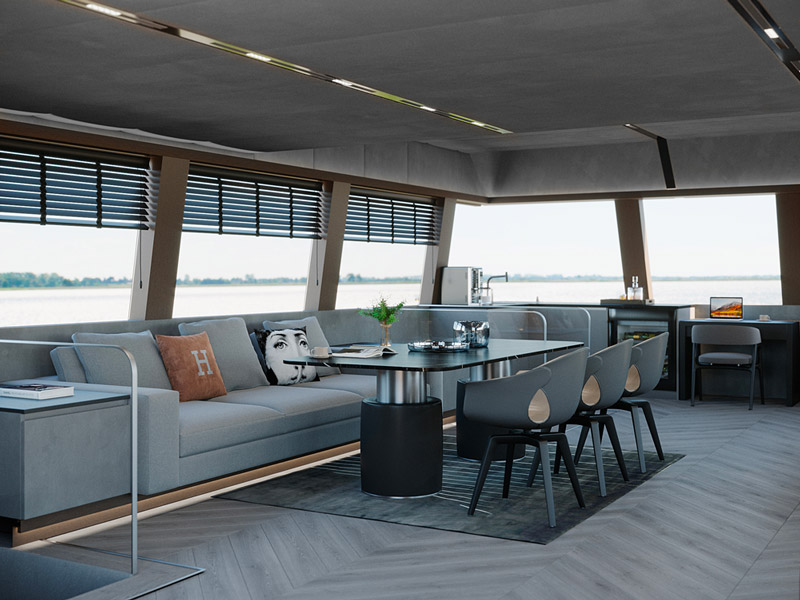 VisionF Yachts: лаундж на главной палубе